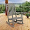 Flash Furniture Winston All-Weather Rocking Chair in Gray Faux Wood JJ-C14703-GY-GG - alternate 1